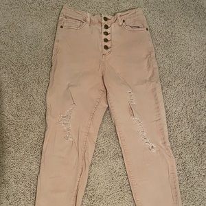 Easel size S distressed pinkish jeans